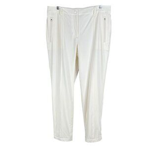 Talbots Womens 14 Winter White Fleece Lined Dress Pants Preppy Business Timeless